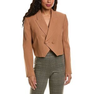 The Sei Womens Crop Blazer, Brown